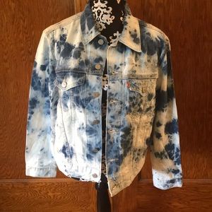 Levi’s Ex-Boyfriend Trucker Jean Jacket Tie Dye M